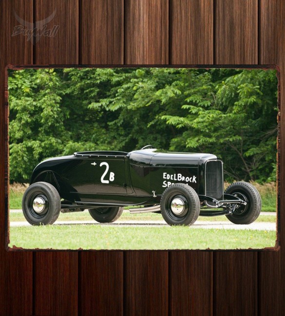 Металлическая табличка Ford Edelbrock Special Highboy Roadster Металлическая табличка Ford Edelbrock Special Highboy Roadster